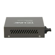 TP-Link Gigabit SFP to RJ45 Fiber Media Converter | Fiber to Ethernet Converter | 10/100/1000Mbps RJ45 Port to 1000Base-LX Single-Mode Fiber (MC210CS) Grey
