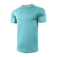 thumbnail image 5 of FEIFLY Men's Athletic Performance T-Shirt For Summer Active Wear Comfortable Round Neck Short Sleeve Sports T Shirt For Running And Fitness Tee Tops Birthday Male Tshirts, 5 of 5