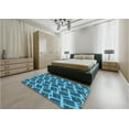 thumbnail image 4 of Ahgly Company Indoor Square Patterned Blue Jay Blue Area Rugs, 6' Square, 4 of 6