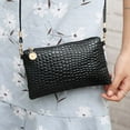 thumbnail image 2 of Women Crocodile Pattern Solid Color Zipper Crossbody Shoulder Bag Phone Holder, 2 of 8