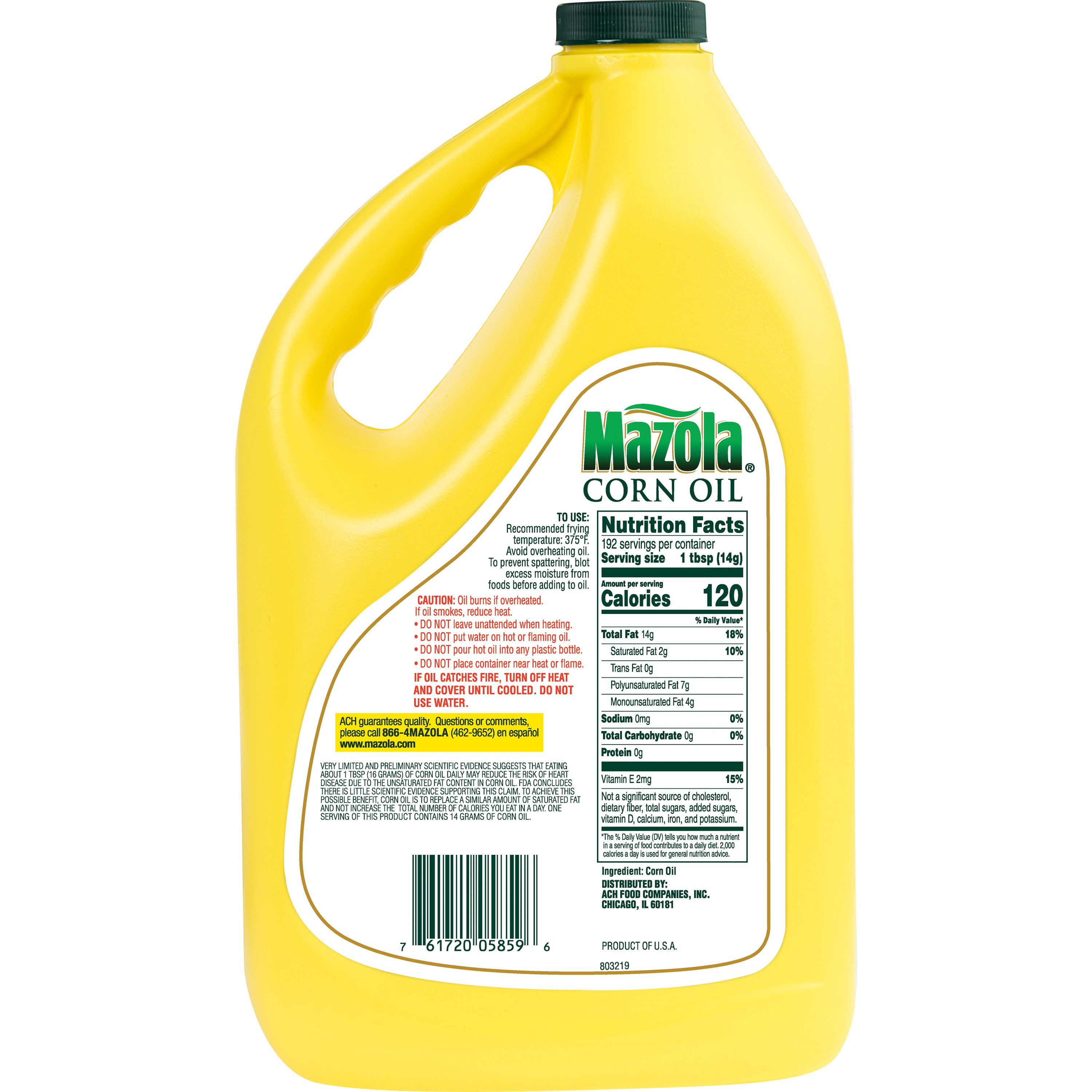 Mazola Corn Oil, 100% Pure, 96 oz Cooking Bottle - Walmart.com