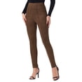thumbnail image 4 of FALDAS CURVAS Leggings de Ante Sintético para Mujer, de Cintura Alta, Pantalones Ajustados Elásticos M Café, 4 of 6