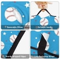 thumbnail image 6 of Baseballs and Stars Light Blue Pattern Teens Toddler Nap Mat with Pillow, Sleeping Mat Bag for Preschool Daycare 59"x22", 6 of 6