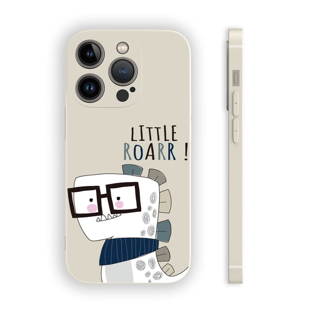 Protección confiable en un paquete vibrante: llamativa cubierta plateada con divertidas ilustraciones para iPhone 15 Pro Max 14 13 12 Pro 11