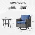 thumbnail image 5 of Bellefurn Wicker Outdoor Patio Furniture Set - 7 Piece Patio Conversation Sets with Swivel Rocker Chairs, Ottomans and Sofa for Porch Deck Garden Backyard, 5 of 10