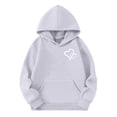 thumbnail image 4 of GiLiling Girls Preppy Heart Sweatshirt, Oversized Pullover Sweatshirt, Kids Fall Winter Long Sleeve Cute Print, Trendy Hoodie (Light Ashy, 5-6 Years), 4 of 7
