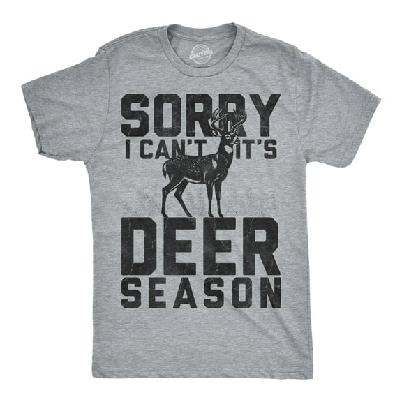 Mens Funny T Shirts Sorry I Cant Its Deer Season Sarcastic Hunting Graphic Novelty Tee for Men Graphic Tees