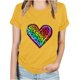 thumbnail image 2 of Fiudx Liquidación de Ahorros de Verano Camiseta Informal de Manga Corta con Cuello Redondo y Estampado de Carnaval a La Moda para Mujer, 2 of 4