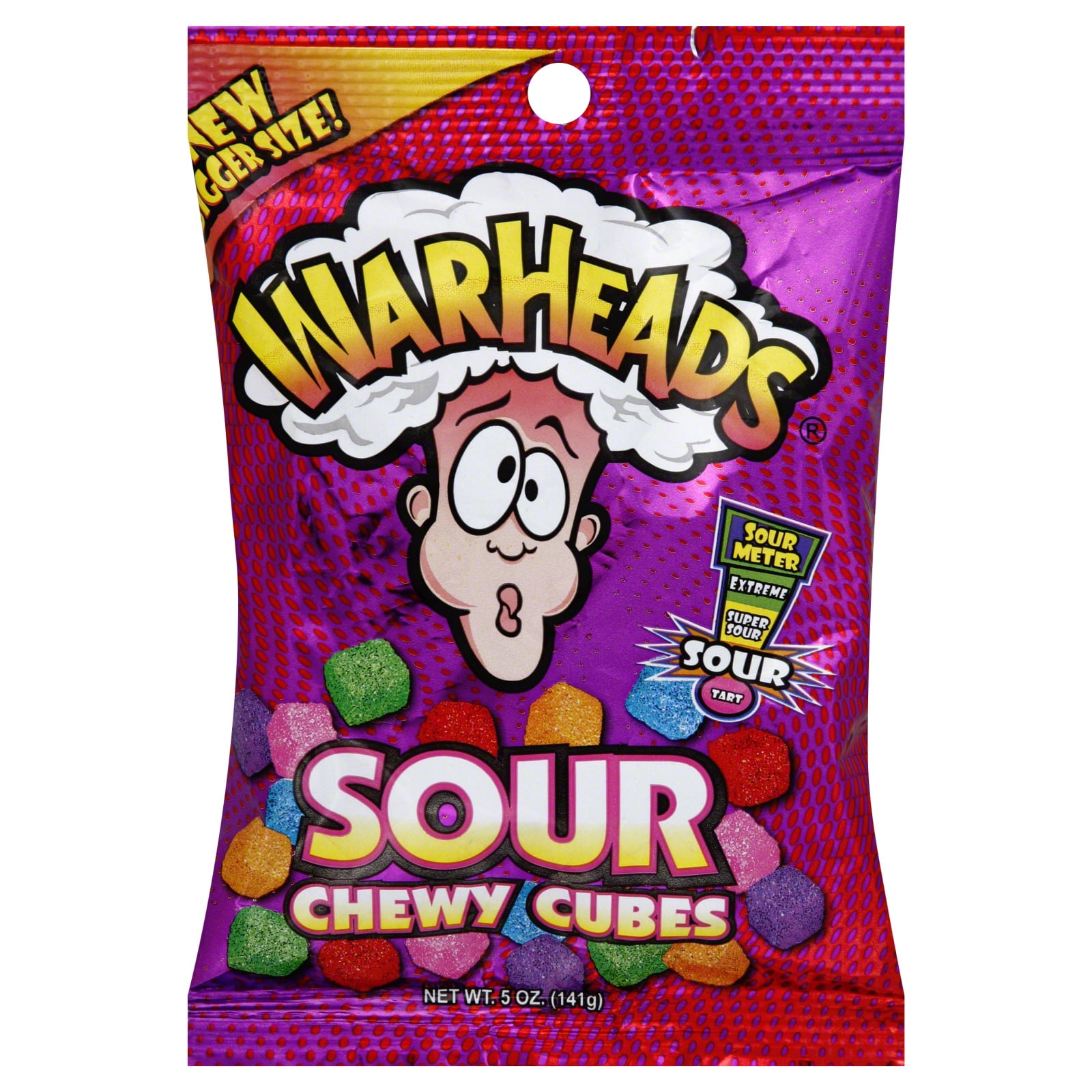Warheads Chewy Cubes Mildly Sour Wildly Sweet Bag, 5 Ounce Bags - 12 Bags