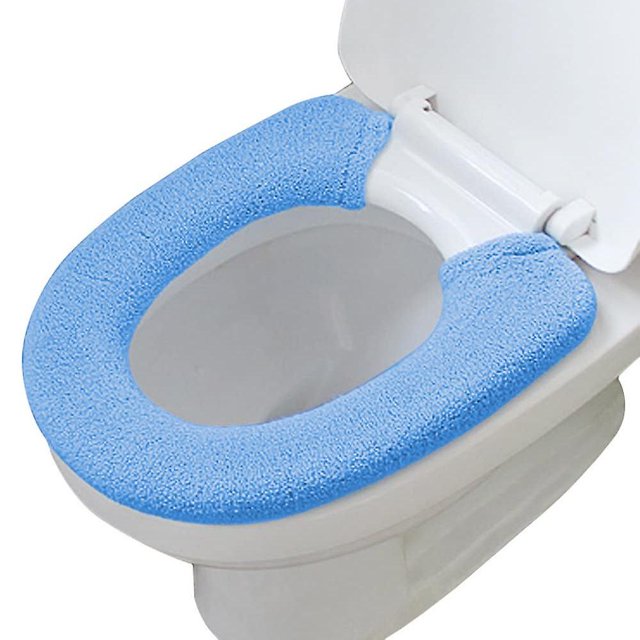 Funda de asiento de inodoro, con broches fijos, de fibra lavable, lavable, para asiento de inodoro, almohadillas de fácil instalación y limpieza brand modelStyleType