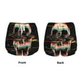 thumbnail image 4 of Disketp Glitch Screaming Skull Print Women's Shorts Workout Shorts for Athletic Gym Running Shorts with Phone Pockets Large, 4 of 8