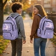 thumbnail image 2 of KUIFORTI Purple Axolotl Kids Bookbag School Bag Suitable for Elementary Middle School Waterproof Durable Outdoor Teen Boys Bookbag with Side Pockets, 2 of 7