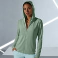thumbnail image 2 of Hurxie Women's UPF 50+ Sun Protection Hoodie Jacket Lightweight Full Zip Athletic Jacket Long Sleeve Shirt with Pockets Green,3XL, 2 of 7