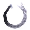 thumbnail image 1 of Unique Bargains 25inch Helmet Decor Pigtail Gradient Braid Ponytail w/ Suction Cup for Motorcycle Black Gray, 1 of 9