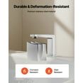 thumbnail image 4 of VEVOR Roman Tub Faucet, 3 Hole Waterfall Bathtub Faucet, Bath Tubs Faucets Set with 2 Handles, Roman Tub Faucets Deck Mount for Pet Washing, Baby Care, Adult Bathing, Silver, Right-Angle Tub Faucet, 4 of 9
