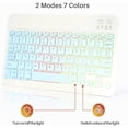 thumbnail image 4 of Innotech SC Combo de Teclado y Mouse Bluetooth Recargable Juego de Teclado de Mouse Inalámbrico Compacto Portátil Ultradelgado con Retroiluminación de 7 Colores para Android Windows Tableta Teléfono Celular iPad 13 y Superior-amarillo, 4 of 8