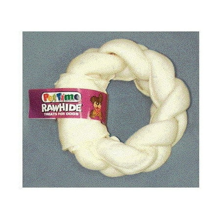 Ims Trading PetTime Braided Rawhide Donut Dog Treats 5