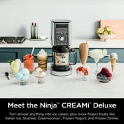Ninja CREAMi Deluxe XL Ice Cream Maker, Sorbet, Milkshakes, Frozen Yogurt, More, 11 One-Touch Programs, (2) 24 Oz Family-Sized Tubs & Lids, NC501 Stone Silver