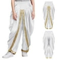 thumbnail image 4 of Aislor Boys Satin Pants Hippie Dance Harem Trousers for Halloween Carnival Party Balls White 6, 4 of 7