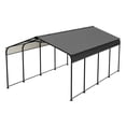 thumbnail image 4 of taoruifang 12x20 FT Metal Carport, Heavy Duty Outdoor Galvanized Steel Car Shelter Portable Garage for Car Boat Truck SUV, Black, 4 of 18