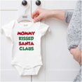 thumbnail image 5 of Christmas Mommy Kissed Santa Claus Romper Boys or Girls Infant Baby Brisco Brands 24M, 5 of 6