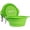 Green, variant on Mighty Paw Collapsible Travel Bowl Set, Food Safe Silicone Dog Bowl, Bonus Carabiner Clip for Hiking, Camping or Walking, Lightweight and Leakproof Dog Travel Bowl, 27 Oz, 2 Pack