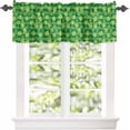 thumbnail image 3 of St. Patrick''s Day Window Valance for Kitchen,Clover Valances Curtain Window Topper,Spring Lucky Plant Rod Pocket Curtains,Watercolor Stripes Short Curtain for Bedroom Bathroom Living Room 54x18in, 3 of 6