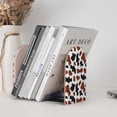 thumbnail image 6 of Lsque Brown Black Cow Printed Wood Bookends,Non-Skid Bookend for Shelves,Heavy Duty Support Bookends,Non-Slip Foam Pads for Office, Home, and Library,1 Pair, 6 of 8