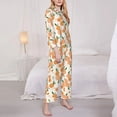 thumbnail image 3 of Honeii Peaches print Women's Pajama Sets Long Sleeve Button Down Sleepwear Nightwear Soft Pjs Lounge Sets-XX-Large, 3 of 7