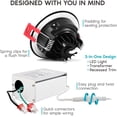 thumbnail image 5 of Luxrite 6-Pack 3 inch LED Gimbal Recessed Lighting with J-Box 3 Color Options 8W 600 Lumens Dimmable Damp Rated - Black, 5 of 8