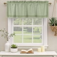 thumbnail image 3 of Cameo Green Retro Greek Key Valances for Windows, Decorative Rod Pocket Window Valance Curtains, Geometric Greece Ancient Rustic Short Curtain Drapes for Kitchen/Living Room, 2 Panels, 60" W x 18" L, 3 of 8
