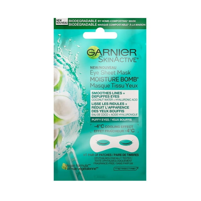 Garnier Skinactive Bombe à l'humidité Masque Sachet pour les yeux