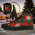 thumbnail image 2 of Coolcustomize Men's Plus Size High-Top Christmas Plaid & Snowflake Print Sneakers - Red & Green Tartan Holiday Shoes, Lace-Up All-Season Casual Wear for Daily Walking, Outdoor Travel & Xmas Parties, 2 of 10