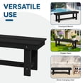 thumbnail image 4 of JUSTLET HDPE Outdoor 2-Person Dining Bench, Durable and Weather-Resistant for Patio, Garden and Balcony Use, Black, 4 of 8