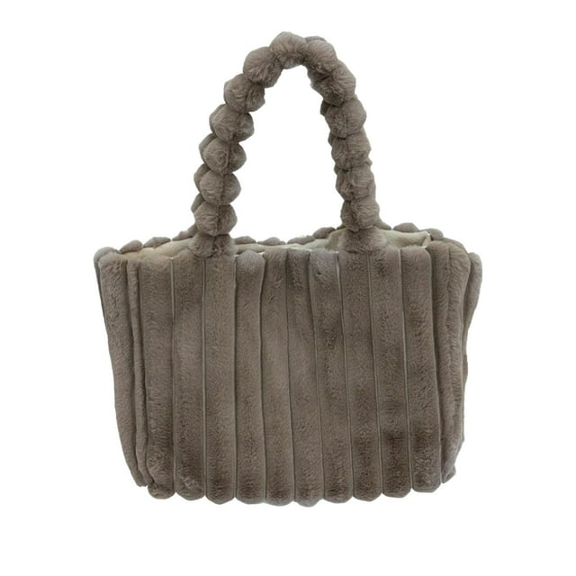 Coffee Soft Material Tote Bag In Neutral Tone Large Enough For Books Cosmetics And Essentials Durable Construction