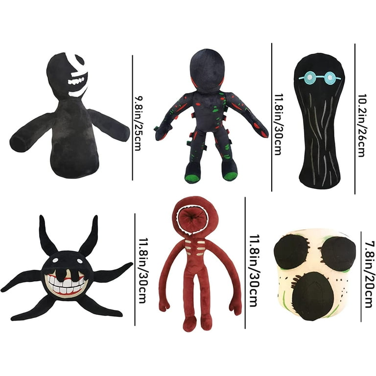 Doors Plush Set,6PC SPP Material Doors Short Plush Figure Jack Ambush halt  Screech Glitch Toy Doll Gift 