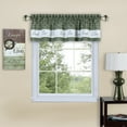 thumbnail image 2 of PowerSellerUSA Live, Laugh, Love 3-Piece Kitchen Curtains and Valance Set, Premium Buffalo Plaid Curtains, Gingham Tier Pair and Valance, Stunning Farmhouse Kitchen Decor, 58" W x 36" L, Green, 2 of 4