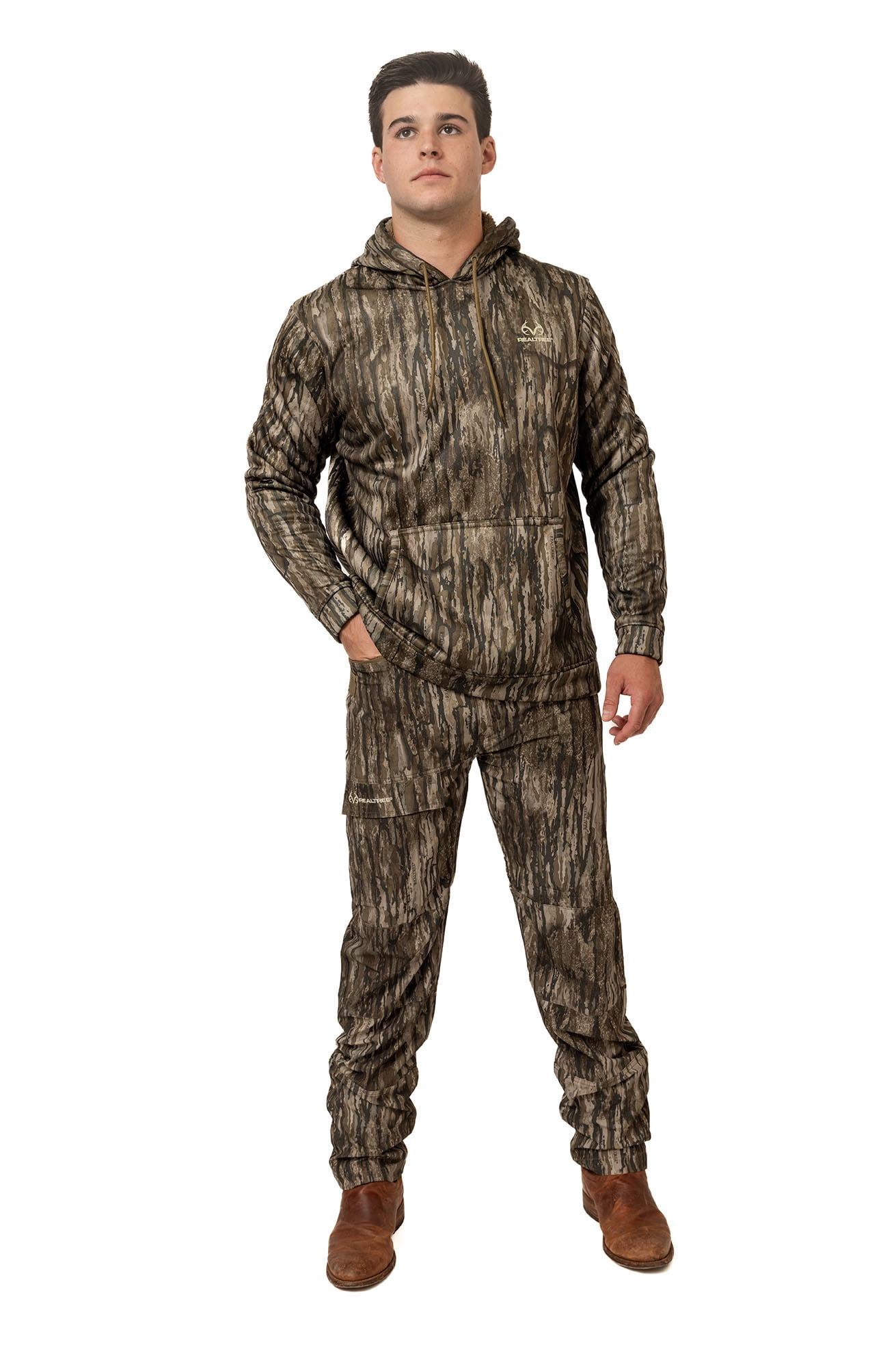 Realtree Men's Camo Hunting Hoodie - High Pile Pullover for Outerwear | Size S-4X