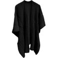 thumbnail image 4 of LinYooLi Women's Elegant Shawl Wrap - Cross Front Solid Color Poncho Cape - Wrap Topper Knitted Cardigans Sweater Shawls, 4 of 7