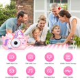 thumbnail image 2 of Envyvip Unicorn Toys Cámara para niños Niñas de 3 a 8 años Cámara digital para niños pequeños Regalos de cumpleaños de Navidad para niñas de 3 4 5 6 7 8 años Linda cámara de video selfie HD 1080P Tarj, 2 of 7