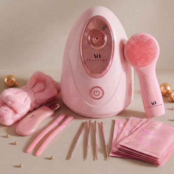 Kit de vapor facial VogueNow Spa con 15 herramientas para el cuidado de la piel para mujeres