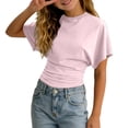 thumbnail image 4 of T Shirts for Girls Short Sleeve Crewneck Y2k Tops Basic Tees Girls Tops, Size 3-14 Years, 4 of 8
