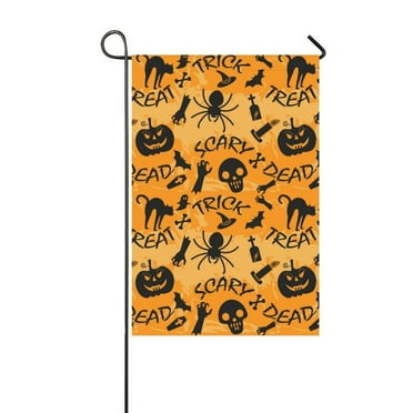 MYPOP Happy Halloween Outdoor Decorative Flag Garden Flag 12x18 inches