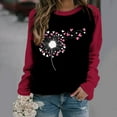 thumbnail image 2 of Plus Size Pullover Tops for Women Valentine's Day Funny Graphic Print Leopard Patchwork Long Sleeve Casual Sweatshirts (Red,2XL), 2 of 4