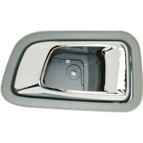 Interior Door Handle Compatible with 2003-2008 Honda Pilot Rear, Passenger Side Green bezel with chrome lever