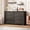 Oak Gray, variant on SOLLED 6 Drawer Dresser 47 Inch, Vintage Storage Organizer with Large Drawers & Anti-Tip Design for Bedroom Living Room Hallway Entryway,Oak Gray