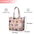 thumbnail image 4 of Pink French Bulldog Flowers Florals Travel Tote Bags for Women Carry On,Large Weekender Bags for Women Travel,Multi Functional Duffle Bag for Work,Shopping,Sports, 4 of 5