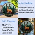 thumbnail image 4 of Reindeer and Pine Tree Stained Glass Suncatcher Handmade Window Hangings Colored Glass Suncatcher Crafts Kits for Indoor Garden Christmas Decoration 16x16cm(3), 4 of 7