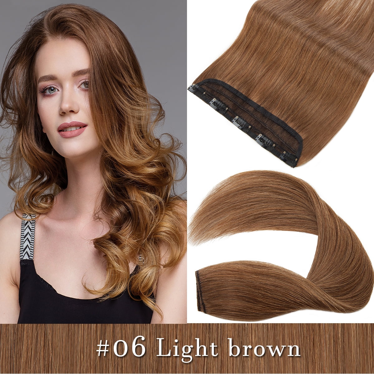 SEGO Clip in Hair Extensions Human Hair 3/4 Full Head 100% Real Remy Thick Hair Extensions Silky Straight Balayage Blonde Hair Pieces
