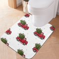 thumbnail image 3 of U-Shaped Toilet Mat Plush Bathroom Rug Mat Non Slip Bathroom Mats Truck Carrying Tree Pattern, 3 of 5